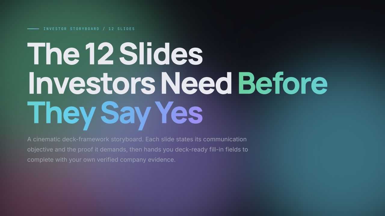 The 12 Slides Investors Need Before They Say Yes
